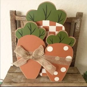 Farmhouse Wooden Carrots-LAST SET